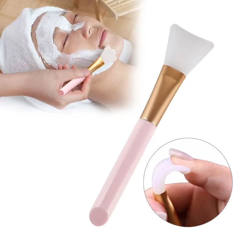 Silicone Facial Mask Brush Face Skin Care Tool Soft-Headed DIY Mud Film Adjusting Brush Inclined Tail Apply Face Beauty Tools